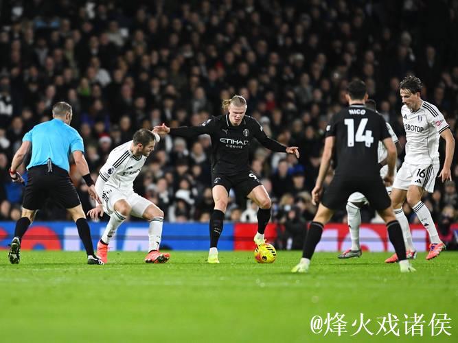 哈兰德达成英超百球壮举 福登连续两场双响 曼城5-4险胜富勒姆